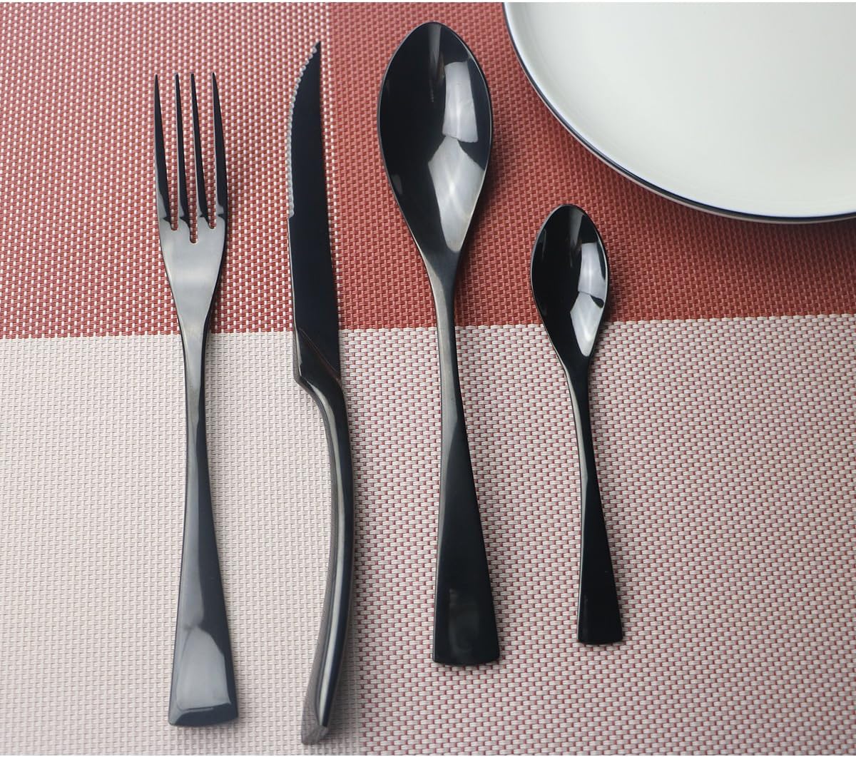 Designer Black Cutlery Set - 4 Piece