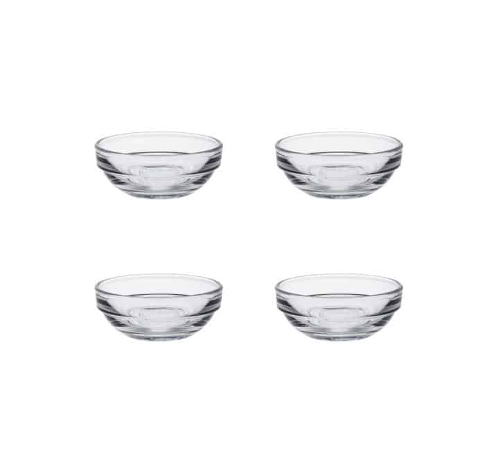 4 Piece Duralex Gigogne Glass Bowl 35ml