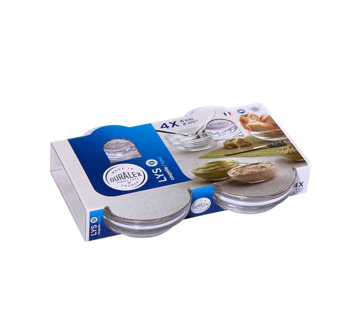 4 Piece Duralex Gigogne Glass Bowl 35ml