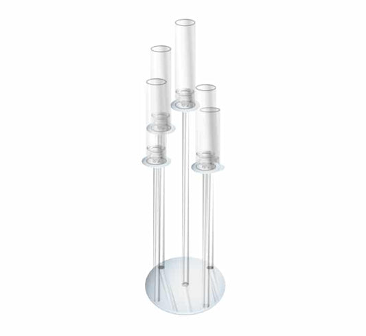 5 Tube Glass Candle Stand
