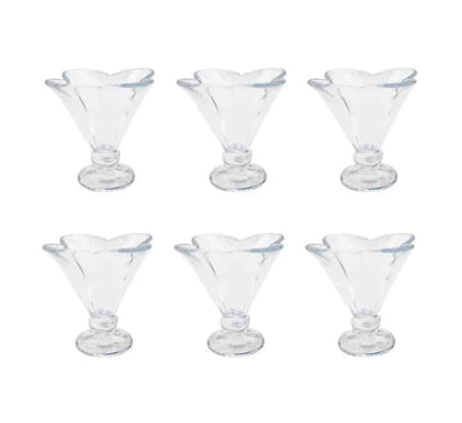 6 Piece Ice Cream Glass Bowl Set