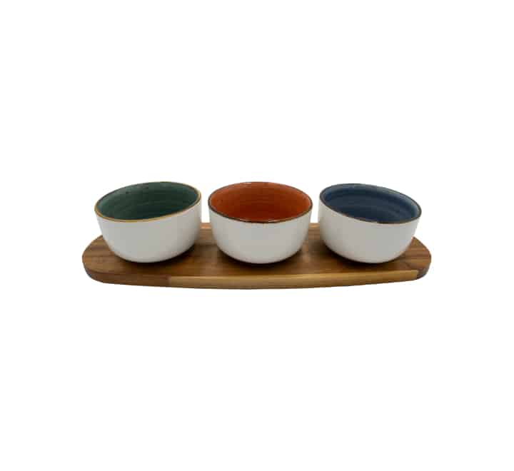 Acacia Wooden Board With Bowls