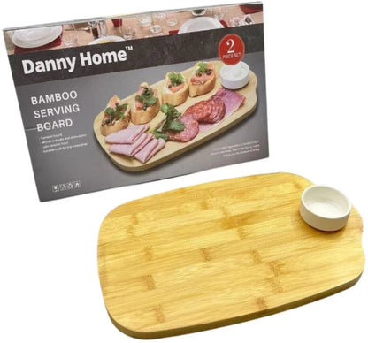 Bamboo Board & Bowl Set 2pcs