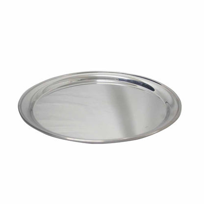 Bar Butler Round Serving Tray Stainless Steel - 35cm