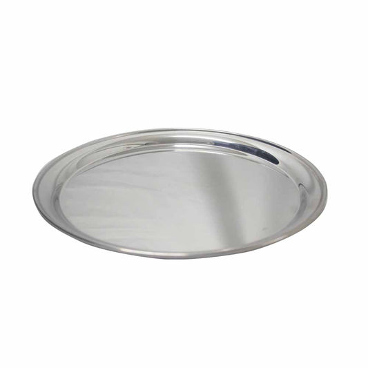Bar Butler Round Serving Tray Stainless Steel - 35cm