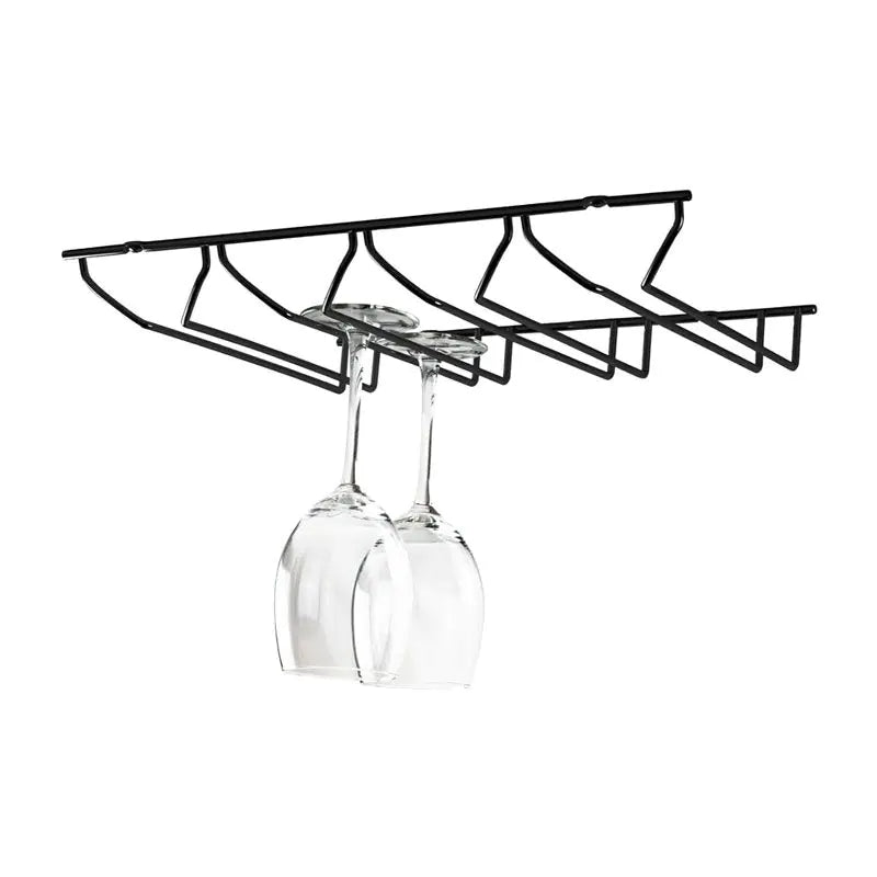 Black Wine Glass Holder - 4 Row