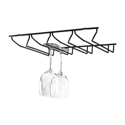 Black Wine Glass Holder - 4 Row