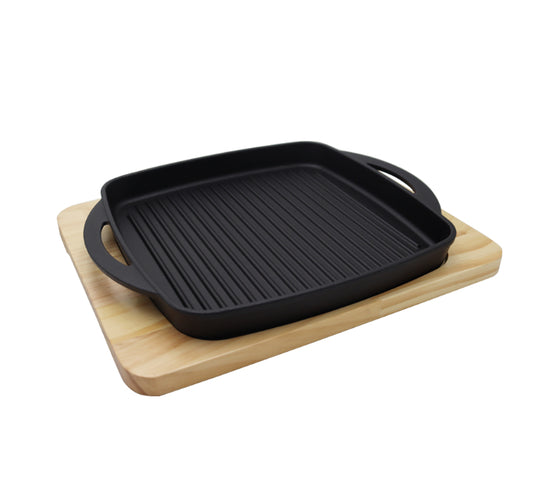 Cast Iron Square Sizzler Grill Pan