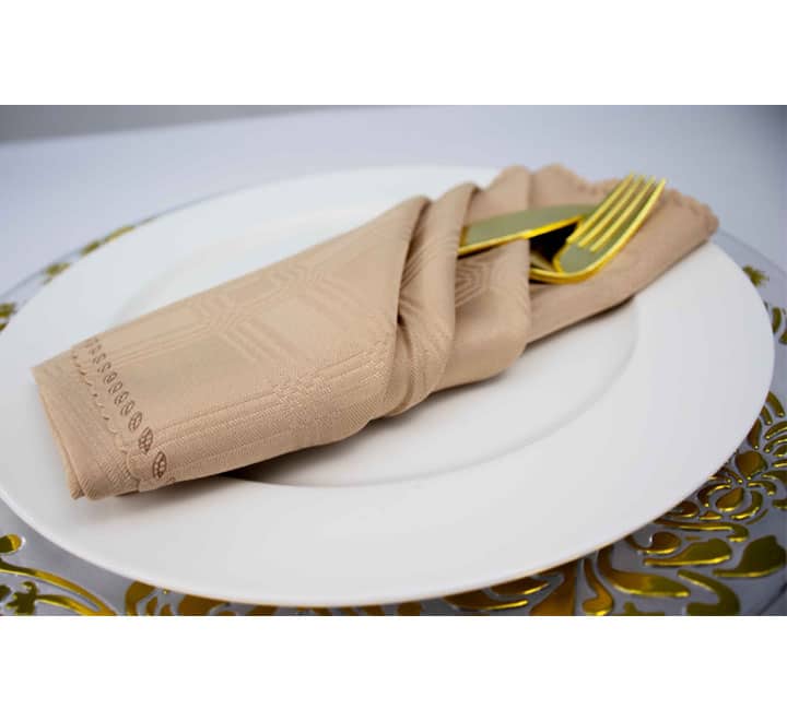 Catering Damask Napkin Beige