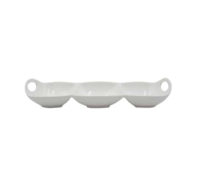 Ceramic 3 Division Sauce Dish 30cm
