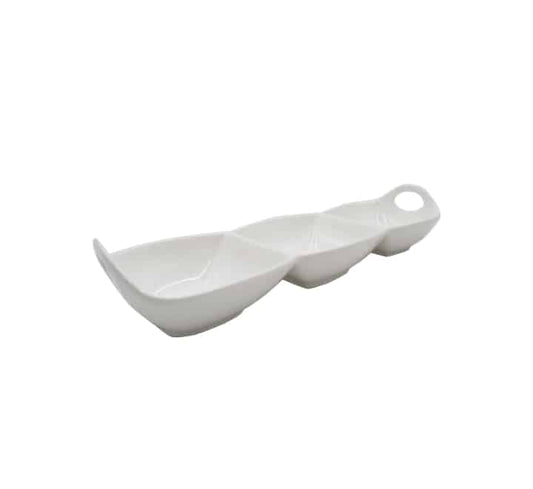 Ceramic 3 Division Sauce Dish 30cm