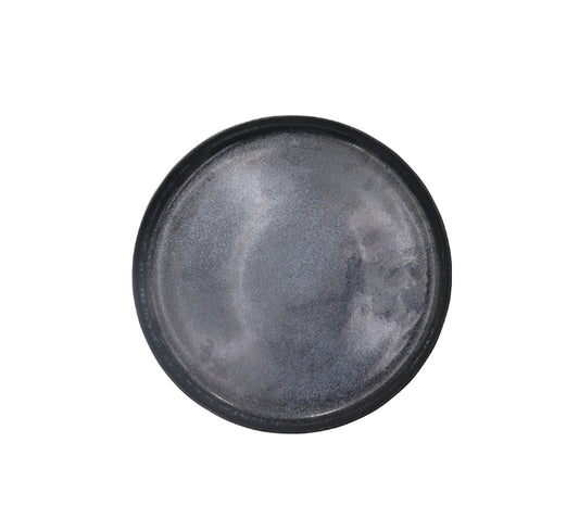 Ceramic Dinner Plate 27cm Blue & Black