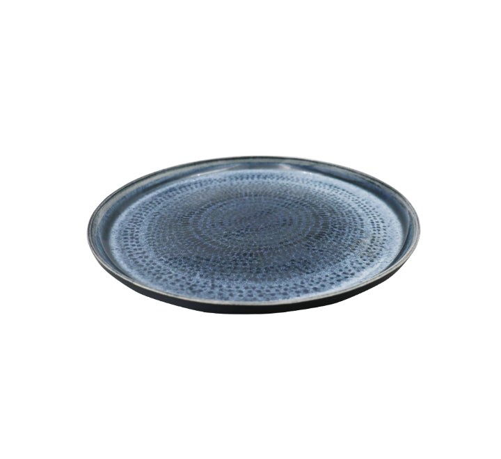 Ceramic Dinner Plate 27cm Dotted Blue