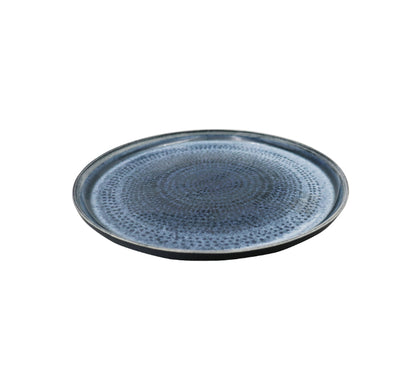 Ceramic Dinner Plate 27cm Dotted Blue