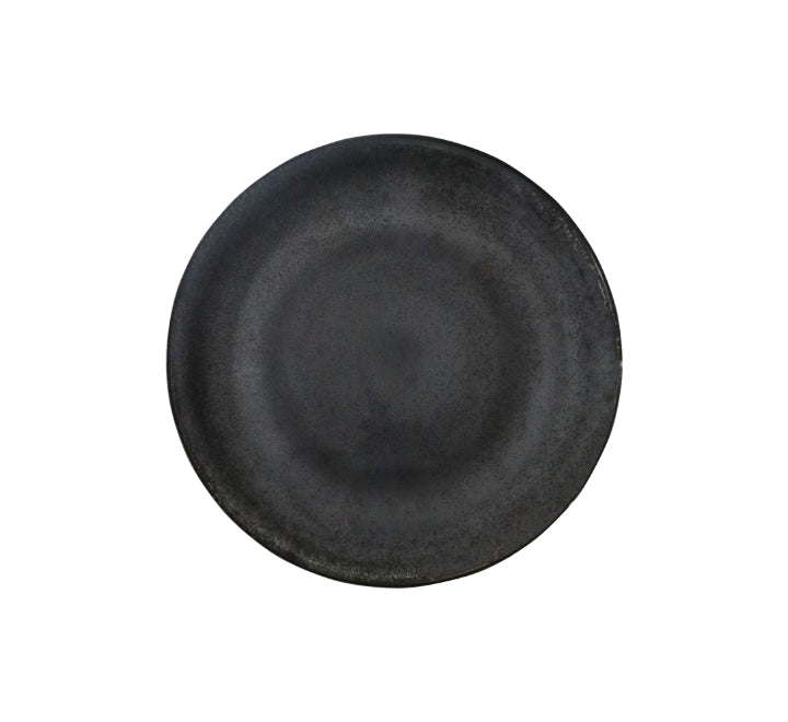 Ceramic Dinner Plate 27cm Grey & Black