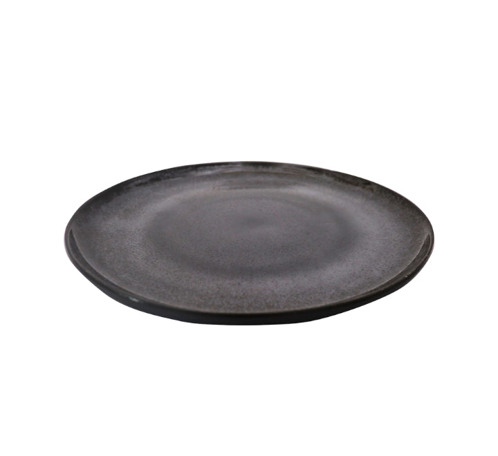 Ceramic Dinner Plate 27cm Grey & Black