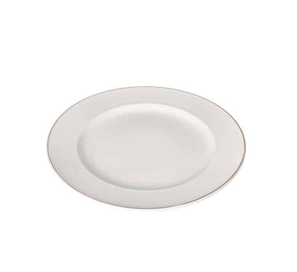 Ceramic Dinner Plate with Gold Rim 25cm