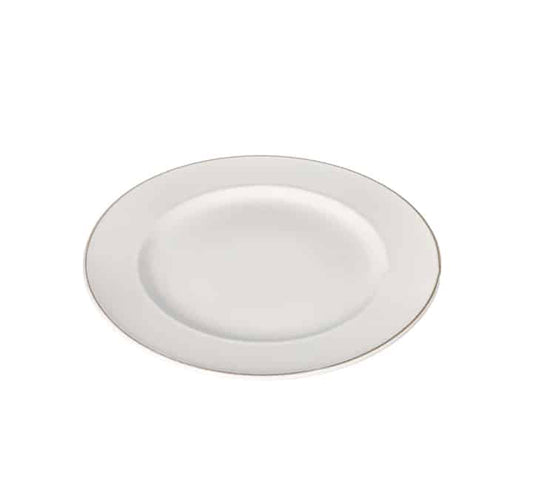 Ceramic Dinner Plate with Gold Rim 25cm