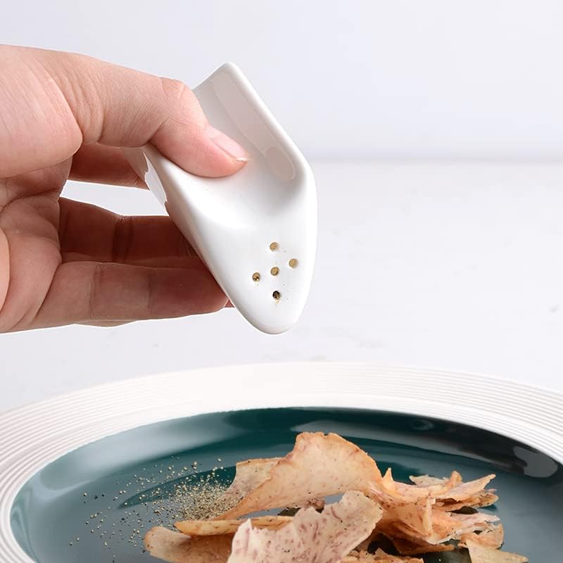 Ceramic Salt & Pepper Set with Toothpick Holder