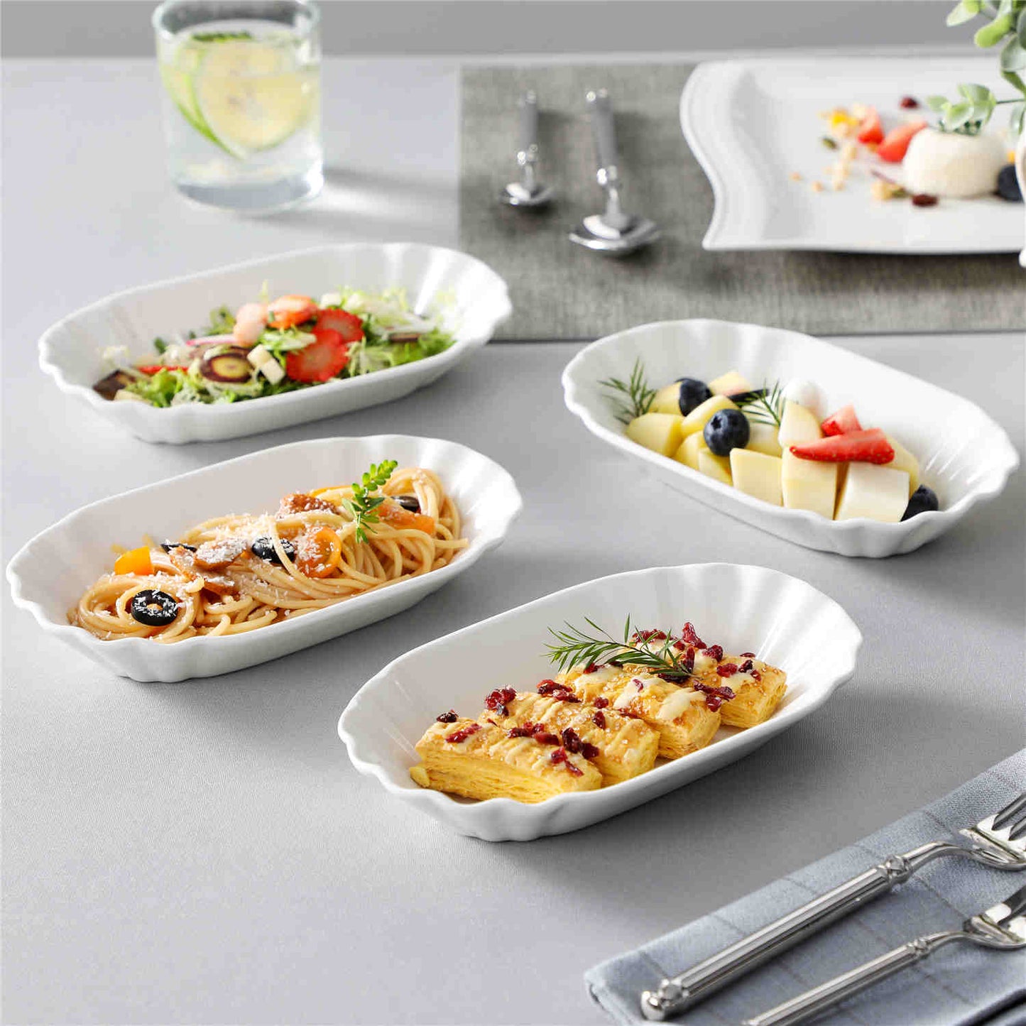 Ceramic Serving Platter 20x10cm