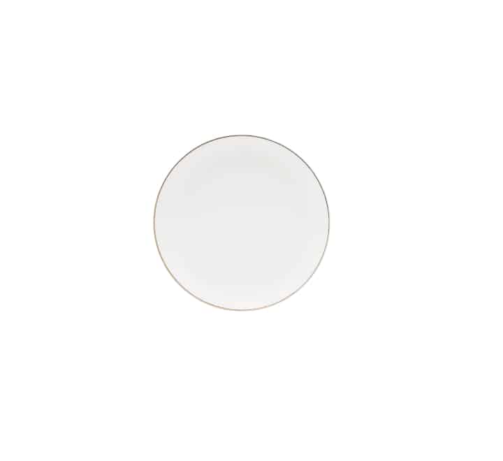 Ceramic Side Plate with Gold Rim 20cm