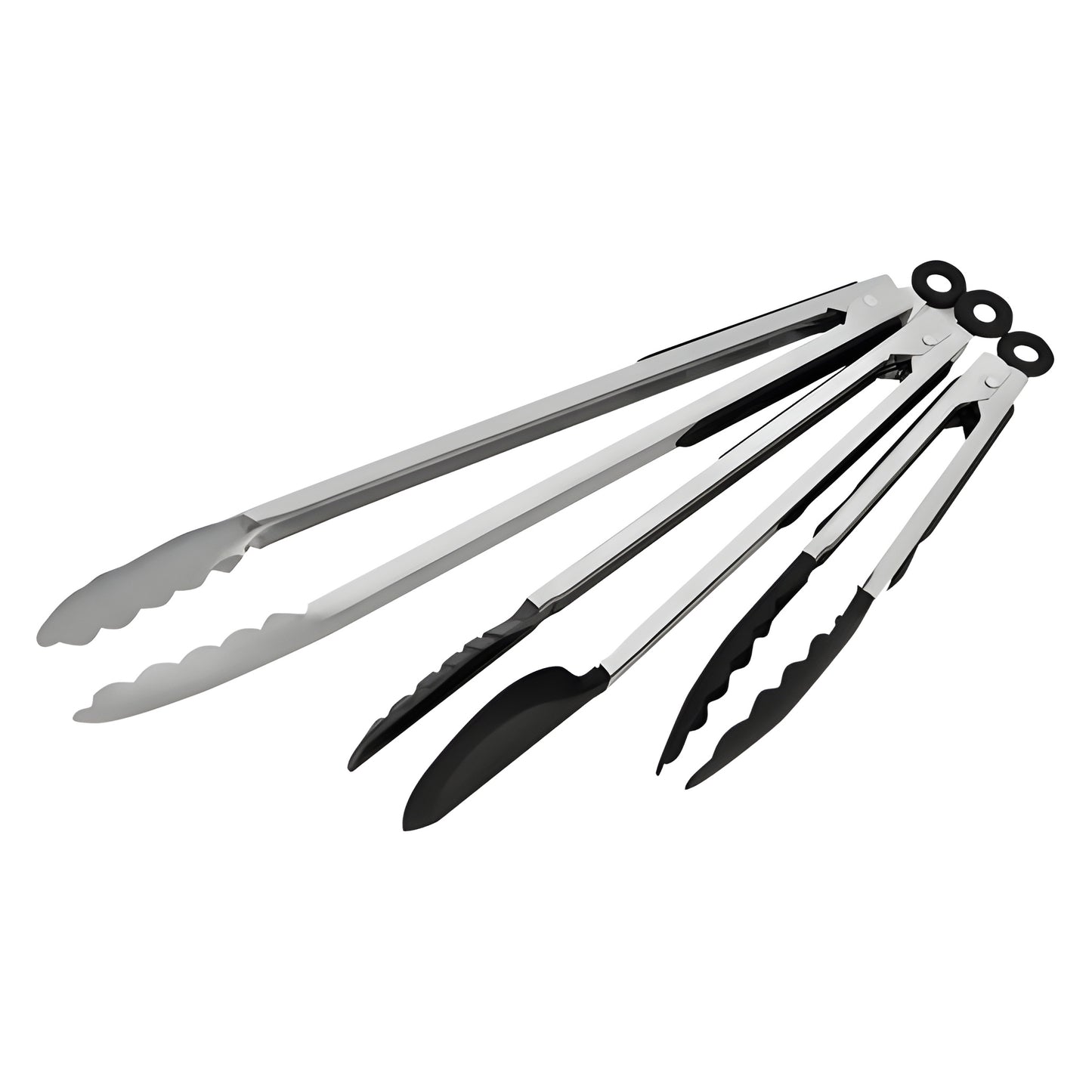 Chef’s Kitchen Utility Tong Set  Stainless Steel & Plastic