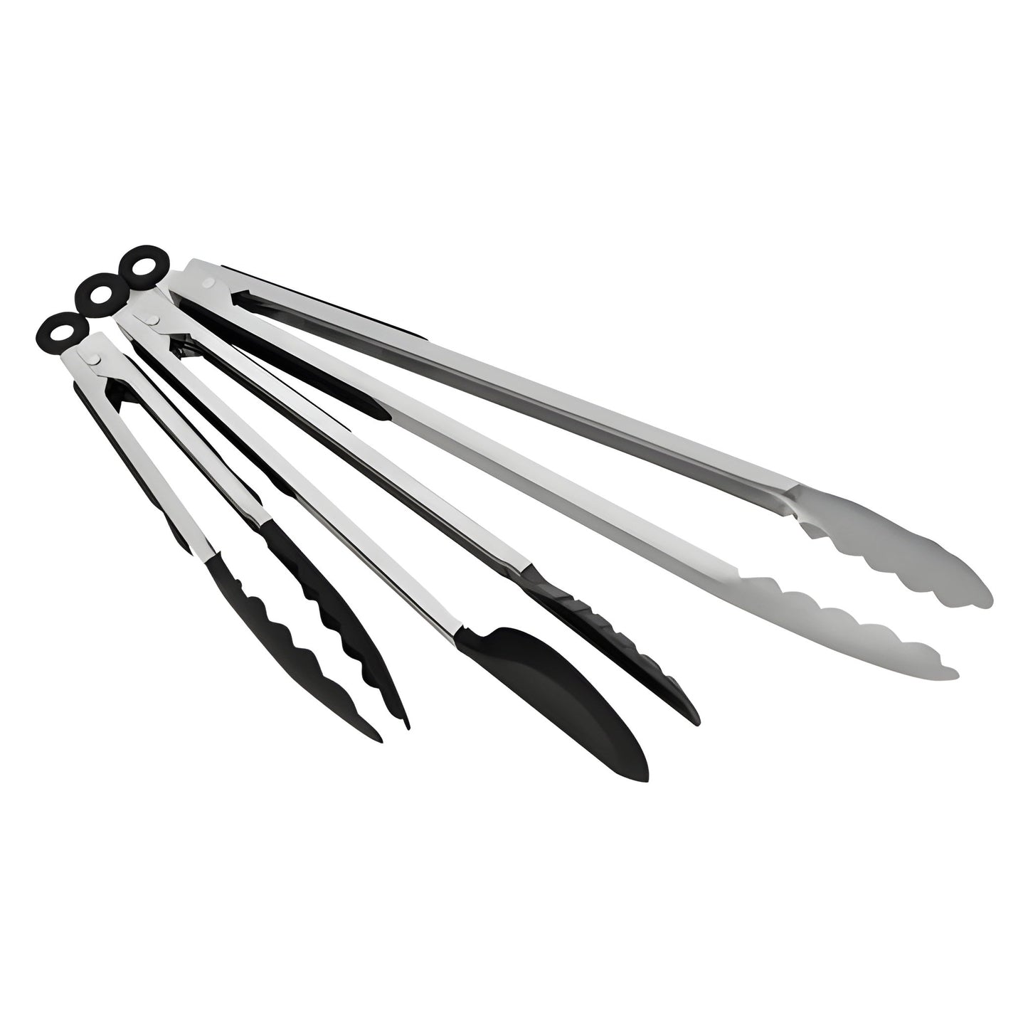 Chef’s Kitchen Utility Tong Set  Stainless Steel & Plastic