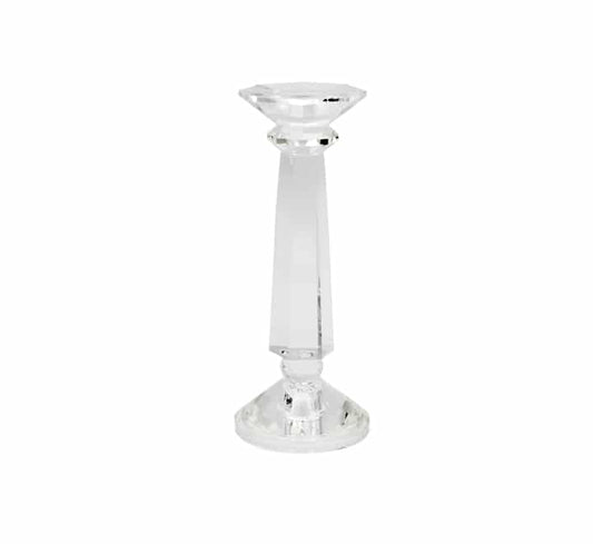 Clear Glass Candle Stand - Medium