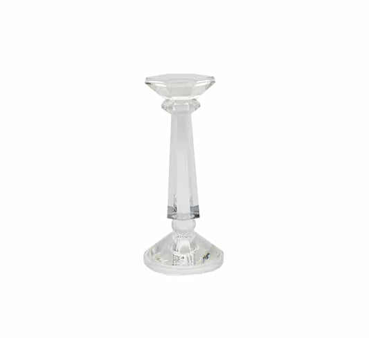 Clear Glass Candle Stand - Small