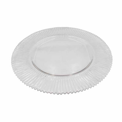 Clear Glass Underplate - Riffled Edge