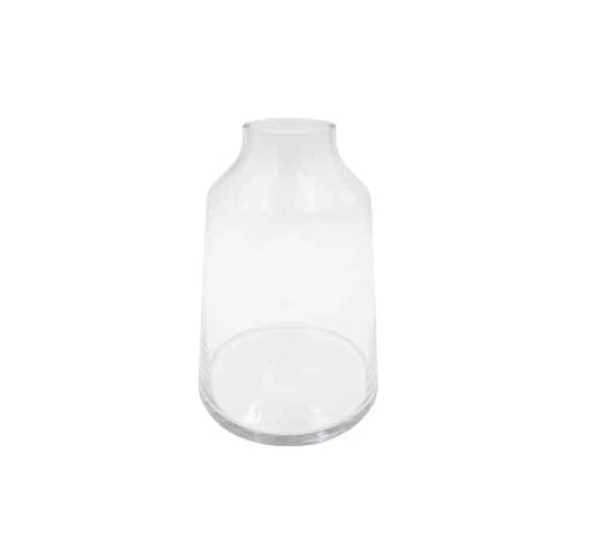 Clear Glass Vase Narrow Neck 24cm