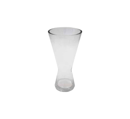 Clear Glass Vase V-Shape