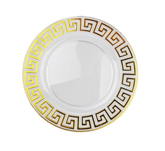 Clear Plastic Underplate Gold Pattern Edge