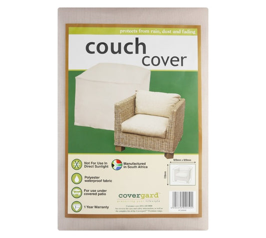 Covergard Polyester Single Seat Couch Cover (Beige)