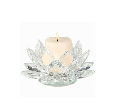 Crystal Candle Stand Flower Design