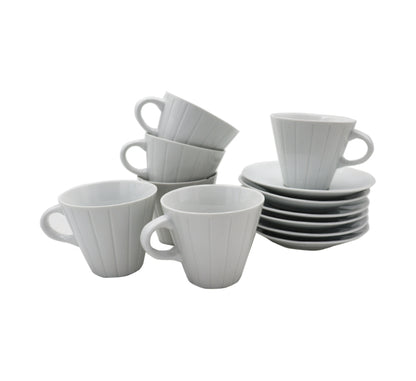 Cup and Saucer Set 12pc - White