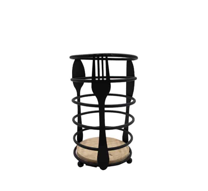 Cutlery Holder Black 10x16cm