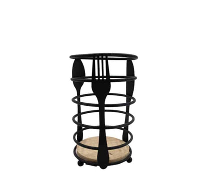 Cutlery Holder Black 10x16cm