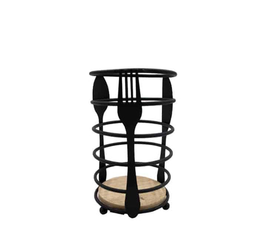Cutlery Holder Black 10x16cm