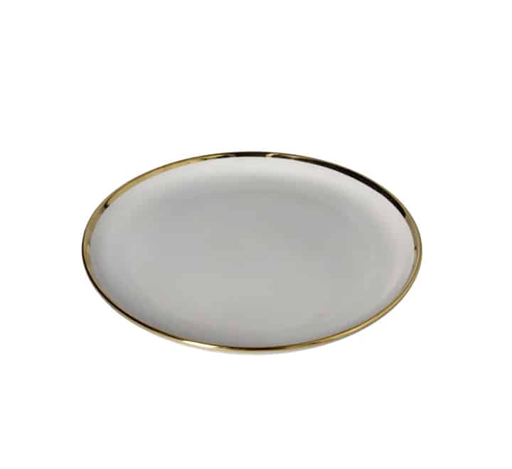 Dinner Plate with Gold Rim 25cm