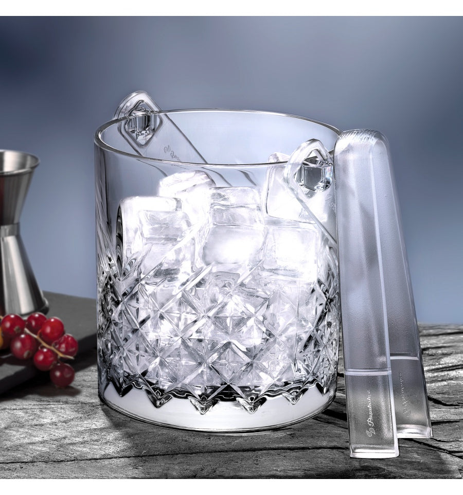 Diva Glass Ice Bucket with Tongs