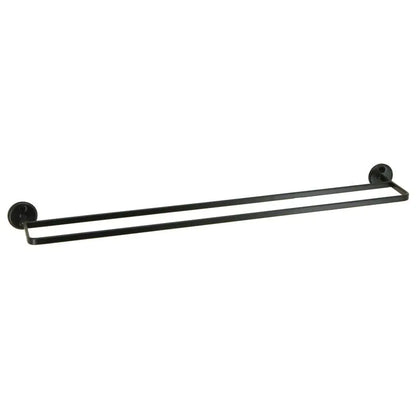 Double Towel Rail, Stainless Steel, Matt Black 600mm