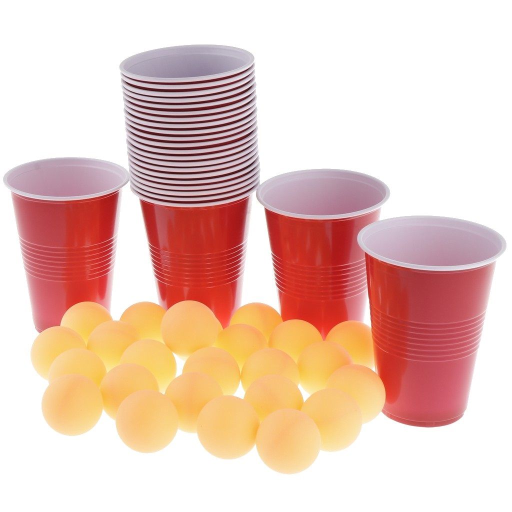 Drinking Game Beer Pong 18 Cups & Balls