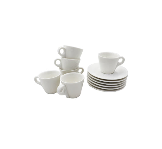 Expresso Cup and Saucer Set 12pc - White