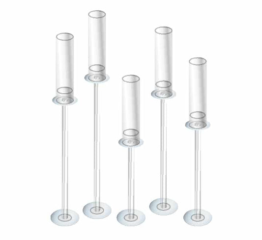 Glass Candle Holder 5 Piece