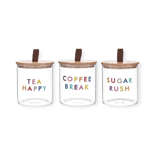 Glass Canister Set Of 3 (750ml)