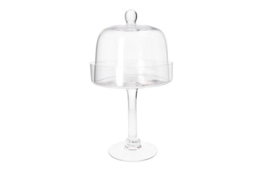 Glass Cheese Platter with Dome (19cm)