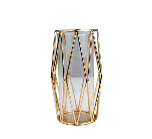 Gold Candle Stand with Glass Insert