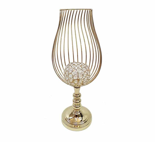 Gold Crystal Candle Stand