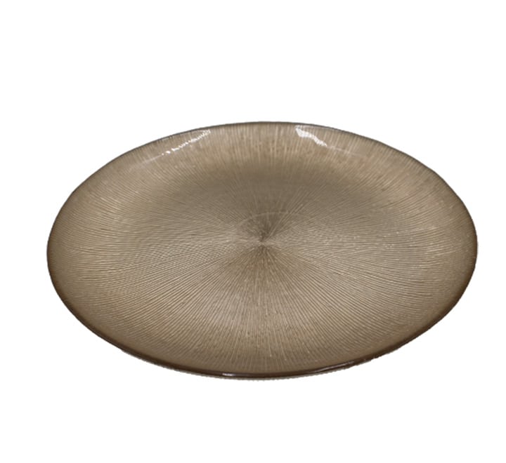 Gold Glass Dinner Plate 27cm
